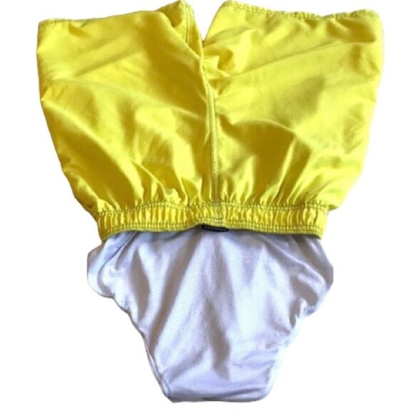 Nike Neon Yellow Swoosh Logo Boy’s Swim Shorts Sz L - Picture 5 of 8